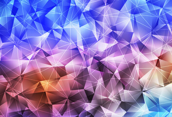 Obraz premium Light Blue, Yellow vector pattern with polygonal style.