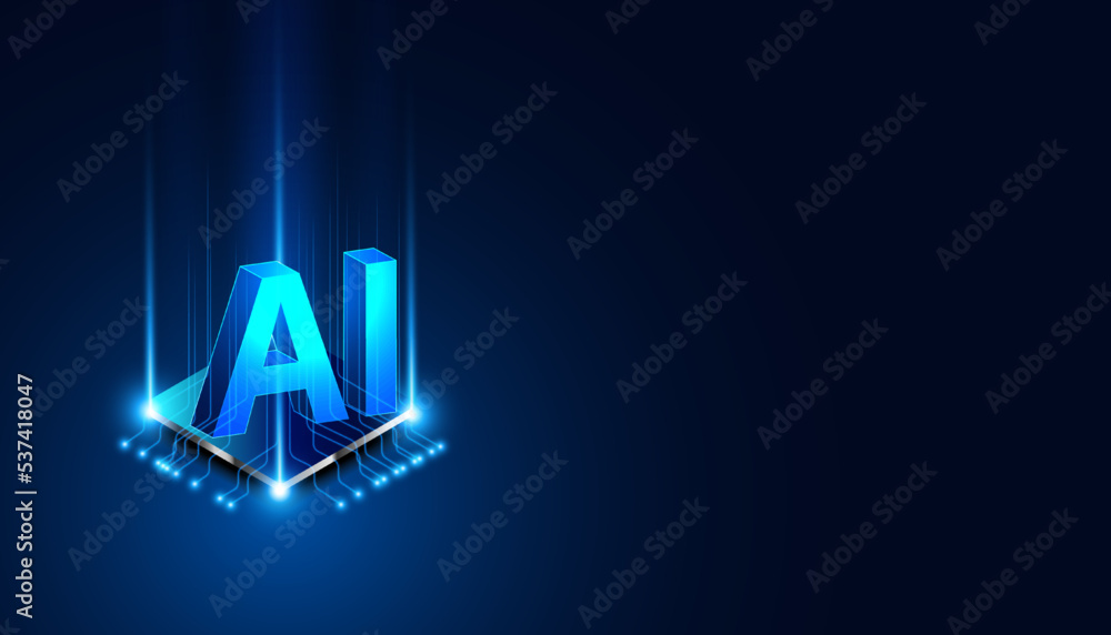Poster abstract circuit board electronics concept semiconductor circuit connection, modern system, ai syste