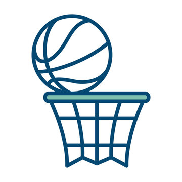 basketball icon vector design template in white background