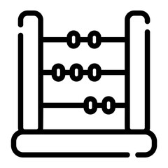 abacus line icon