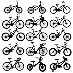 Obraz premium set of bicycle icons, BIKE ICON, CYCLING ICON, SET OF CYCLING