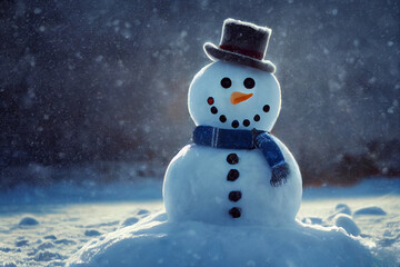 Obraz premium Snowman. Generative AI