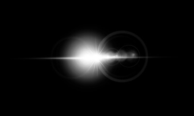 Beautiful light flares. Glowing streaks on dark background.