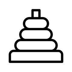 ring toss line icon illustration vector graphic