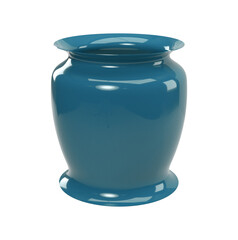 blue ceramic vase isolated