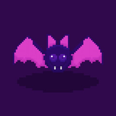 pixel art bat scary halloween