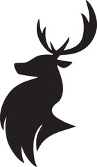 Deer Hunting Silhouette Template Icon Design Logo