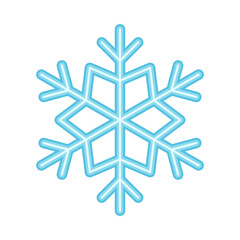 A simple snowflake on a white background