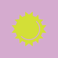 sun flat icon on white background vector graphic