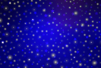Dark BLUE vector background in Xmas style.