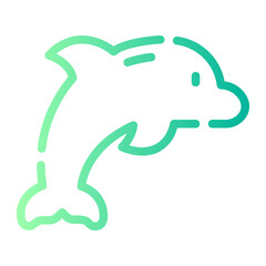 dolphin gradient icon