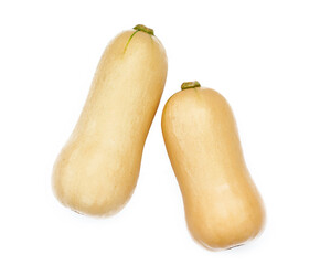 butternut squash or butternut pumpkin or gramma isolated on white background. winter autumn vegetable food            