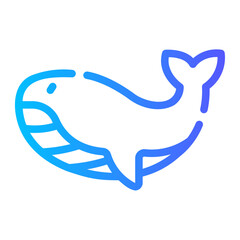 Obraz premium whale gradient icon