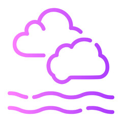 Cloudy gradient icon