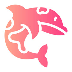 Killer Whale gradient icon