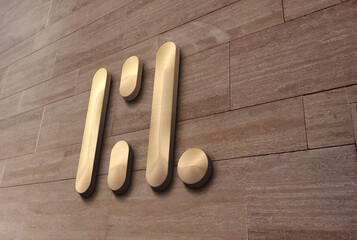 3d business logo design concept