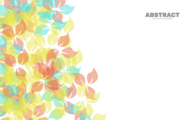 Abstract pattern leaf multicolor background