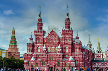 Fototapeta premium Moscow Russian Federation 10 07 2022 State Historical Museum in Moscow in Russia