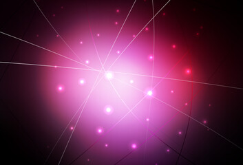 Dark Pink vector layout with circles, lines.