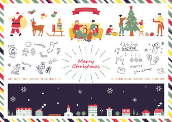 クリスマスを楽しむ人達