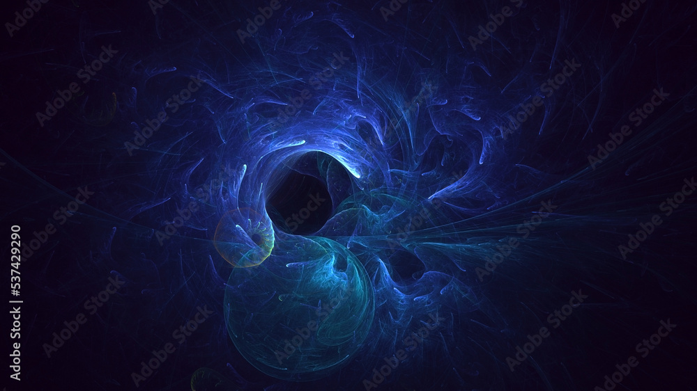 Wall mural 3d rendering abstract multicolor fractal light background