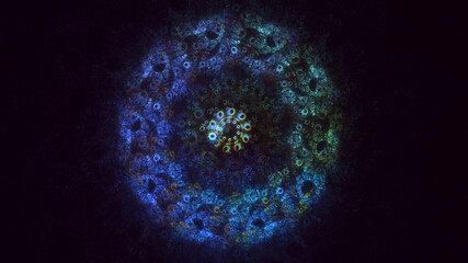 3D rendering abstract round light background