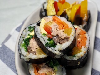 한국 전통음식 김밥, 요리