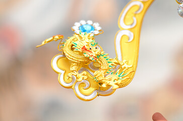 golden Chinese culture style 