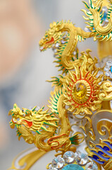 chinese dragon statue on the roof