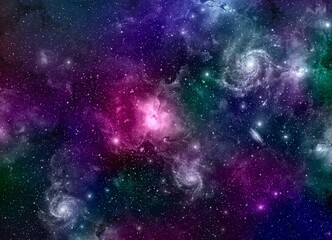 Obraz na płótnie Canvas A space of the galaxy ,atmosphere with stars at dark background