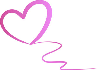 pink heart shaped ribbon