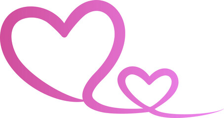 pink heart with ribbon