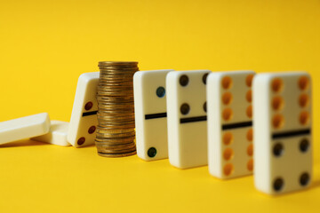 Concept of financial, economic problems and inflation