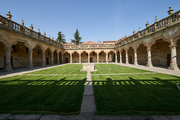 Patio de las Escuelas Menores (Monior Schools), University of Salamanca, Salamanca City, Spain, Europe.