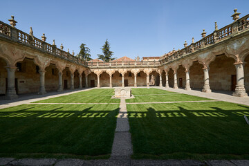 Fototapeta premium Patio de las Escuelas Menores (Monior Schools), University of Salamanca, Salamanca City, Spain, Europe.