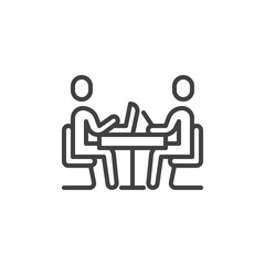 Coworking space line icon