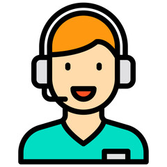 Call center line icon