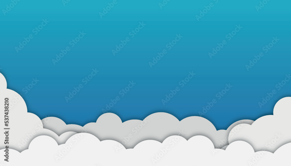 Poster editable landscape views vector background with modern style