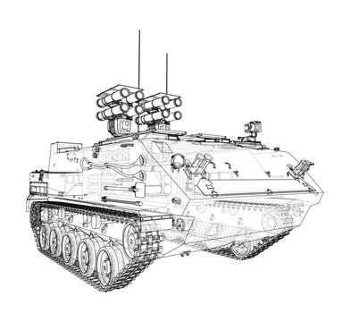 recommend clip art: Anti-tank armored car. Vector