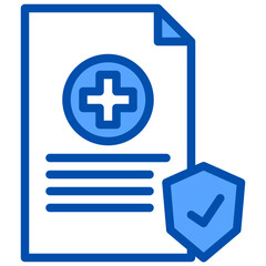 Obraz premium Life document blue line icon