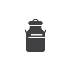 Milk canister vector icon