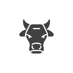 Cow face vector icon