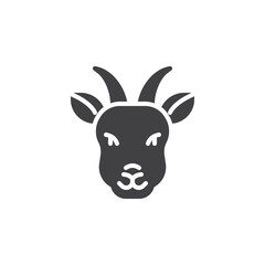 Goat face vector icon