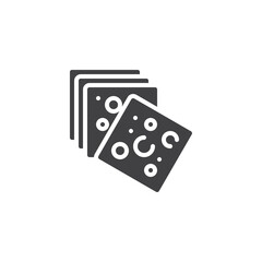Cheese slices vector icon