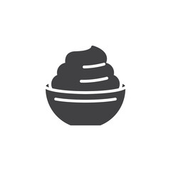 Whipped cream vector icon