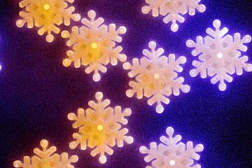 Plakat Snowflake Ice Crystals Seamless Texture Pattern Tiled Repeatable Tessellation Background Image