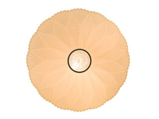 diploma ceiling lamp or wall lamps. Round lamp in the shape of flower, elegant and beautiful ornate for interior decoration of shops, buildings, houses. white background. turn on light. clipping path