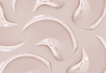 pattern texture gel serum on beige background