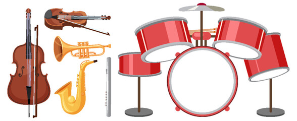 Set of musical instruments © brgfx