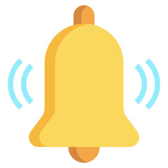 bell flat icon,linear,outline,graphic,illustration